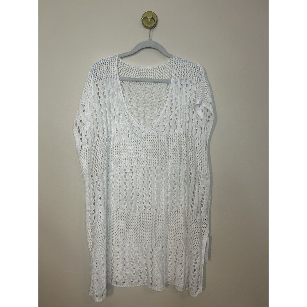 CUPSHE Bathing Suit Oversized Coverup Dress Knit White One Size - NWT NEW